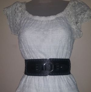 'My Michelle' White Medium Lace Dress